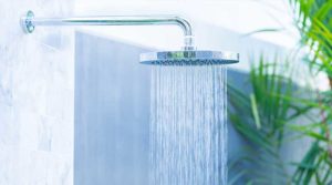 Water coming out of a showerhead | Bathroom plumbing in Longwood, FL by Advantage Plumbing
